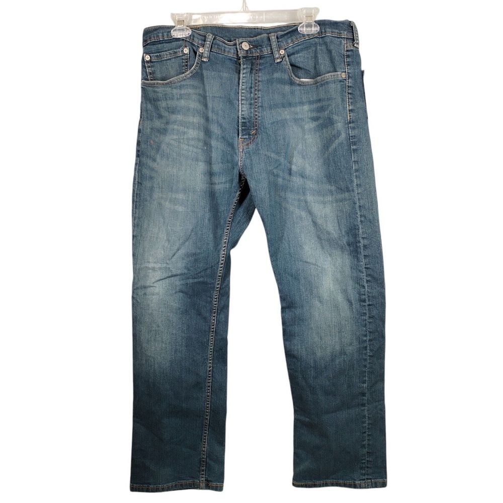 Levis 505 Jeans Mens 36x30 Actual (36x28) Blue Relaxed Stretch Workwear